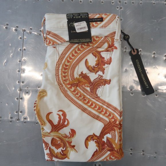 COH The Avedon Ultra Skinny Gold Velvet Jeans 26 - Picture 7 of 9